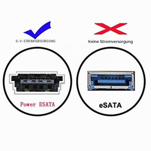cablecc USB-C auf Power Over eSATA DC5V Adapter USB 3.0 auf HDD/SSD/ODD eSATAp Konverterkabel, USB-C