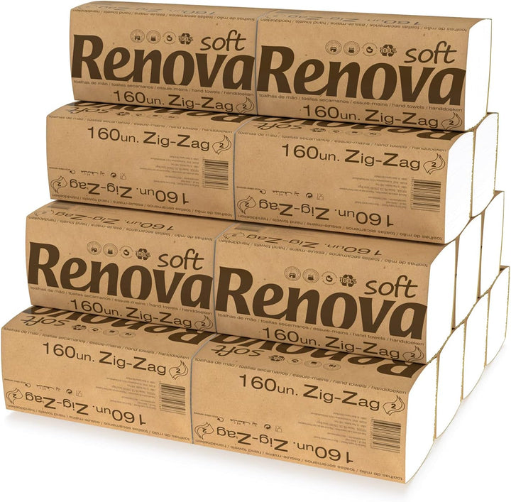 Renova Handtücher Zig-Zag – 20 Packungen mit 160 Stück