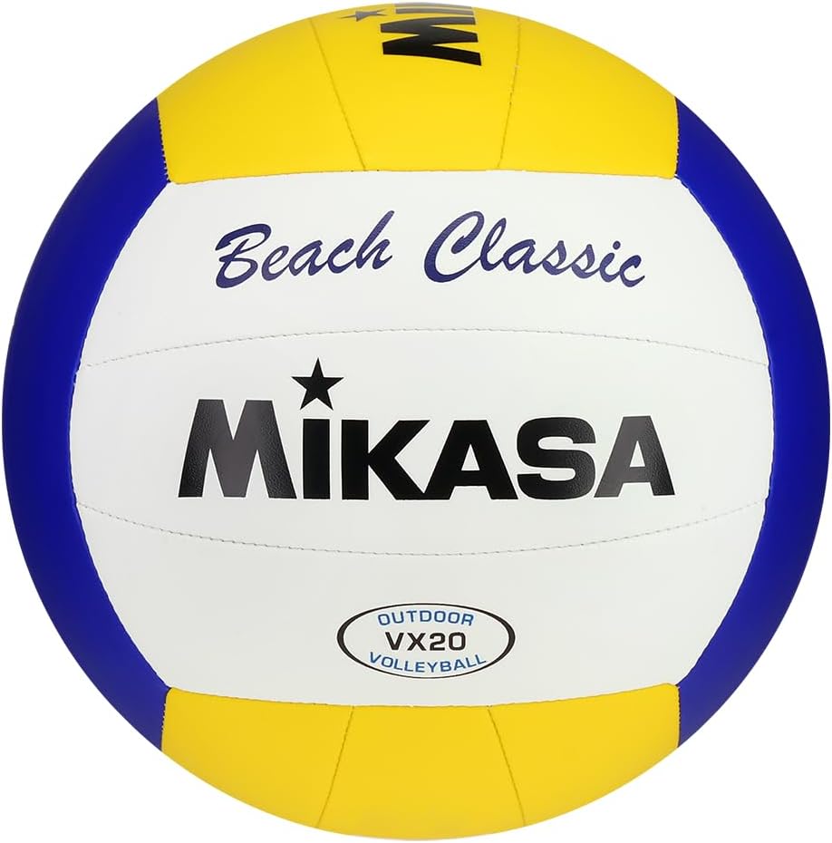 Mikasa VX20 Beach Classic Volleyball, Weiss Single, Single