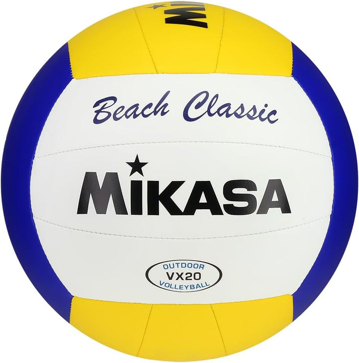 Mikasa VX20 Beach Classic Volleyball, Weiss Single, Single