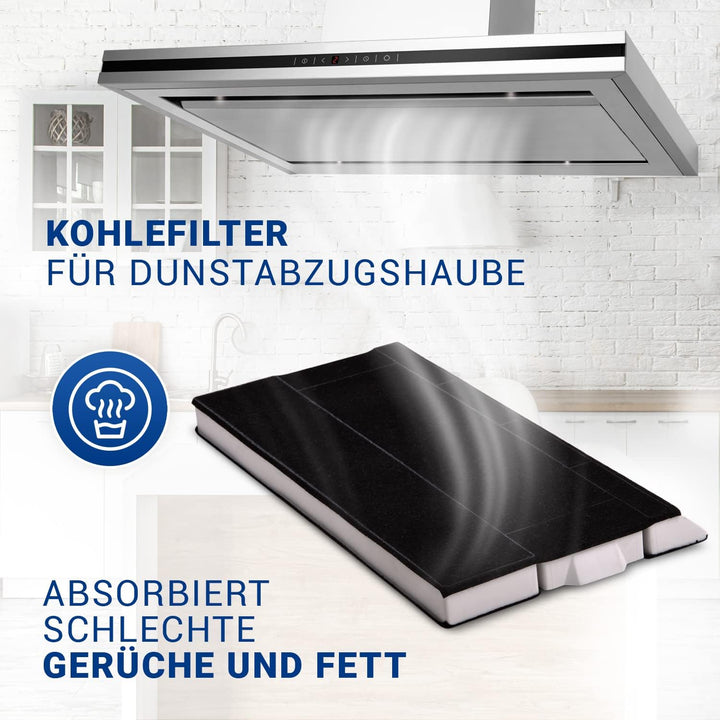 VIOKS SET 3x Aktivkohlefilter Dunstabzugshaube 380/395 x 175/196 x 30 mm Ersatz für Bosch DHZ4506 43