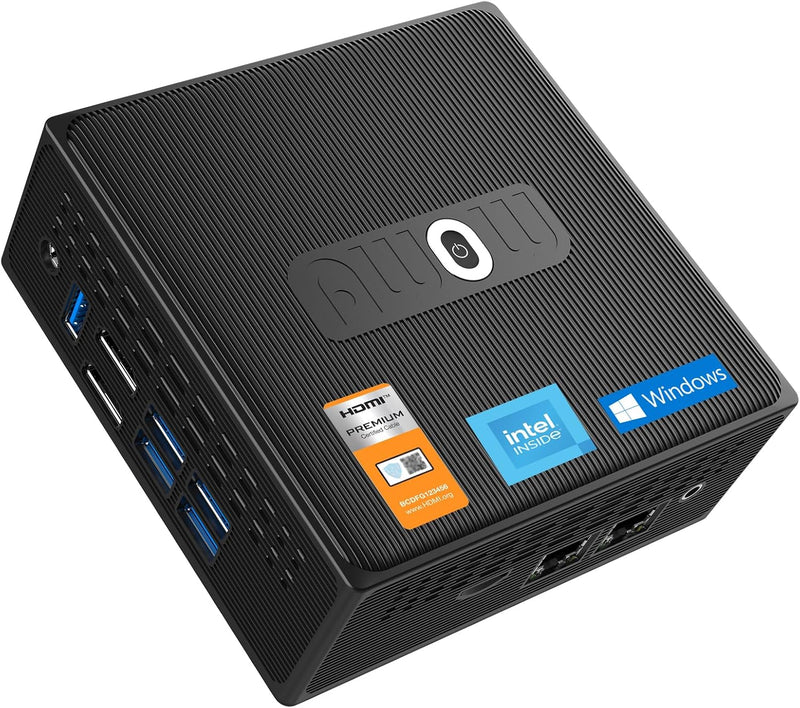 AWOW Mini PC, Intel Celeron J3455 6GB LPDDR4, 128GB M.2 SATA SSD, Mini Desktop Computer, Micro PC, W