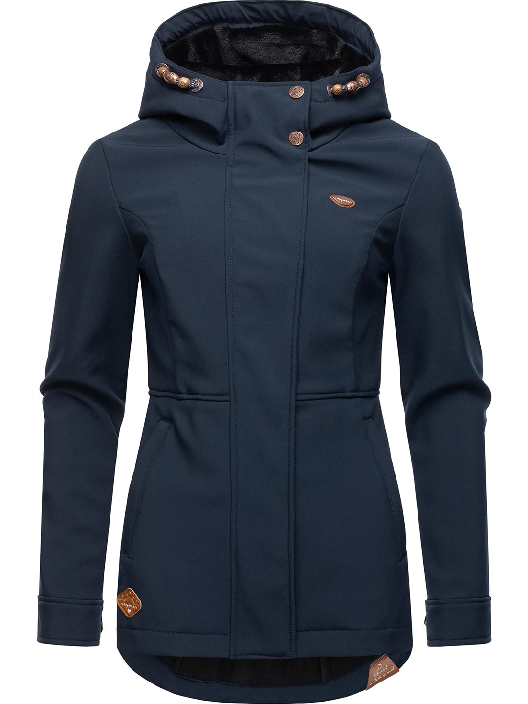 Ragwear Damen Übergangsjacke Softshelljacke wasserdicht atmungsaktiv mit Kapuze Yba XS-6XL M Navy22,