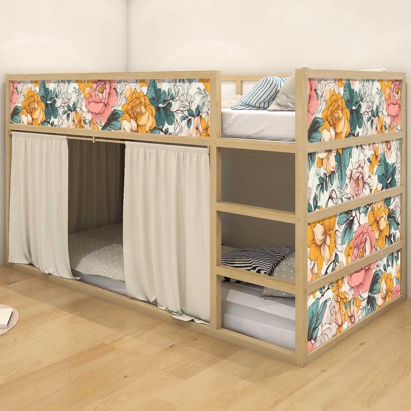 WANDKIND Aufkleber für IKEA KURA Kinderbett Hochbett Klebefolie Möbelfolie Sticker Kinderzimmer Blum