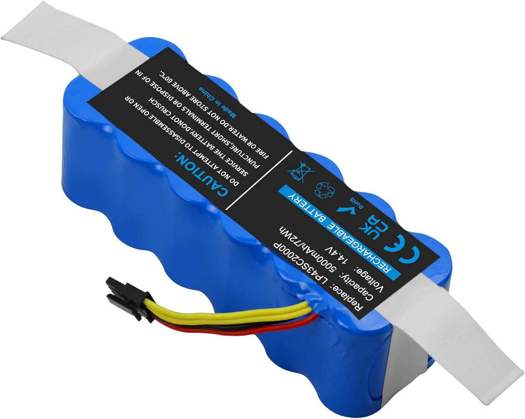 14,4V 5000mAh NI-MH Ersatzakku LP43SC2000P für Ecovacs Deebot CR120, CR120S, X500, X580, KK8, für Ar