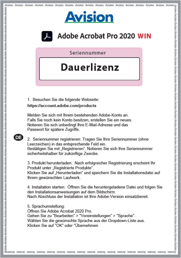 Bundel bestehend aus: 1 x USB Mouse & Adobe Acrobat Pro 2020 PKC Dauerversion OEM PKC Win Deutsch