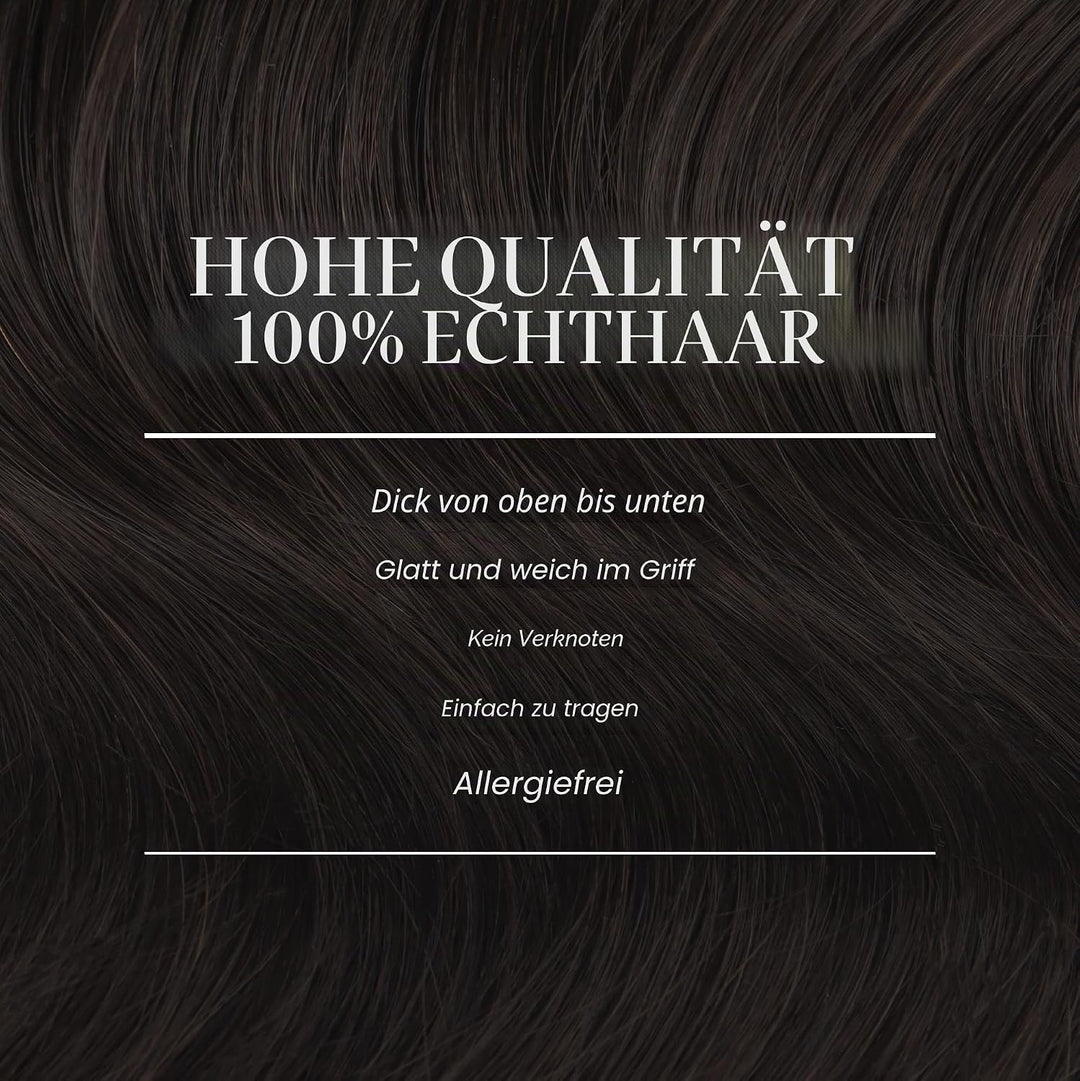 GOO GOO Clip in Echthaarverlängerungen 7 Stücke 120g 45cm 18 Zoll Dunkel Braun natürliche Remy Echth