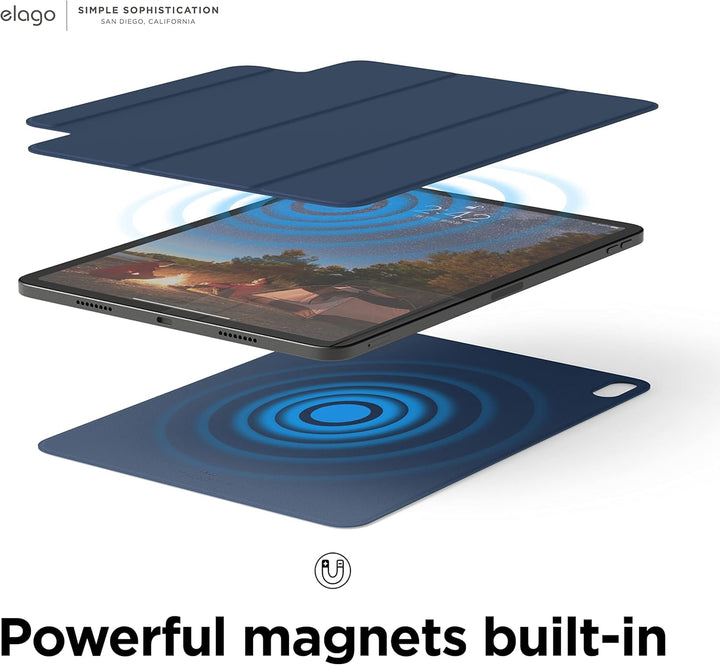 elago Magnetische Folio Hülle Kompatibel mit iPad A16, 10. Generation [10,9"] - Rückwand Kann an Met