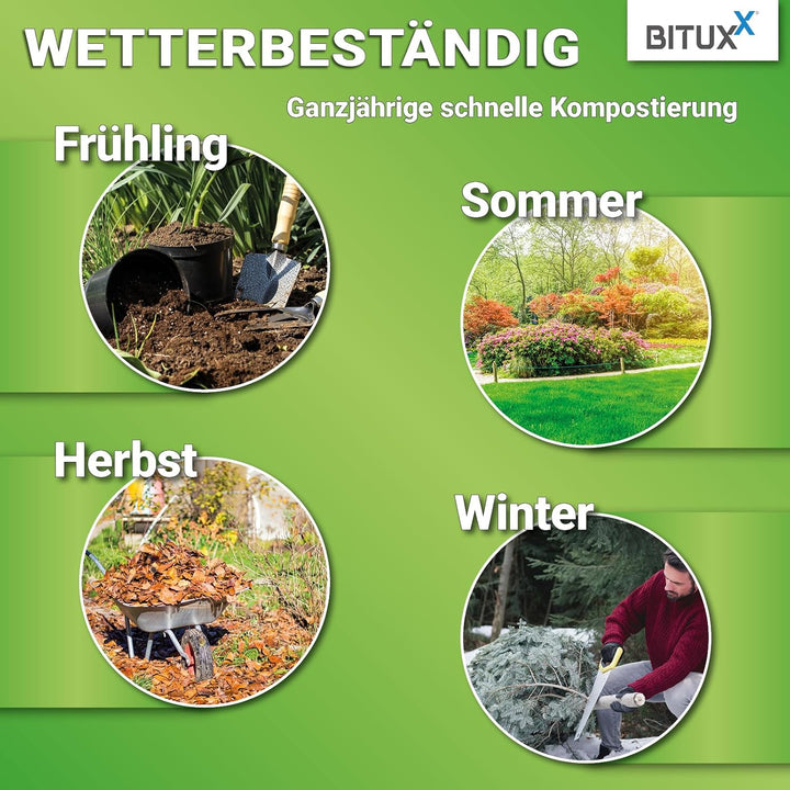 Bituxx Komposter Garten Wetterfest Kompostierer Kompostbehälter Metall 100 x 100 cm