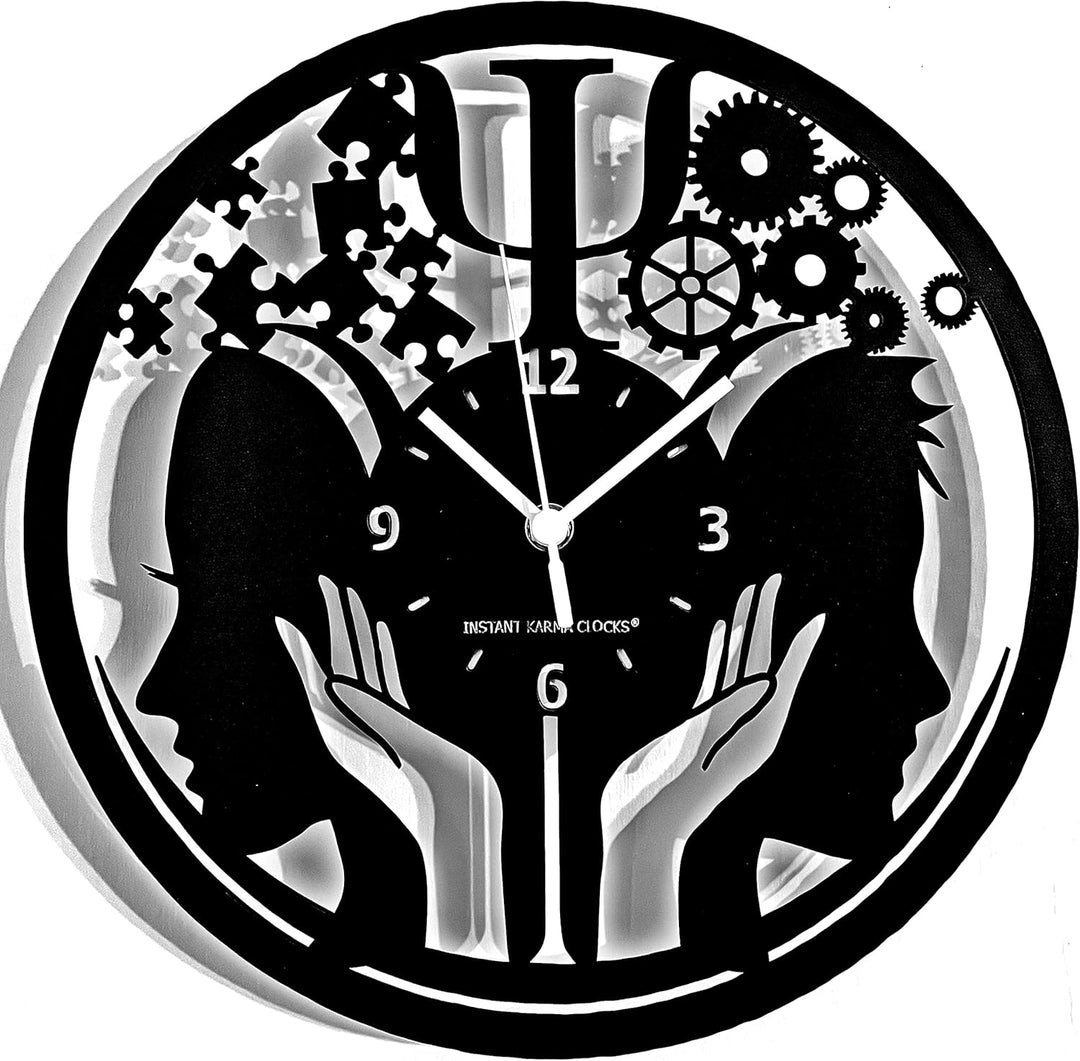 Instant Karma Clocks Wanduhr Psychologie Geschenkidee Klinische Psychiater Arzt Krankenhaus