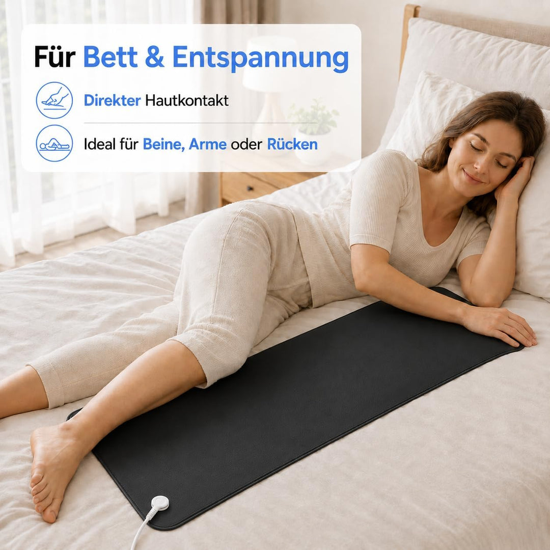 Erdungsmatte für Besseren Schlaf Leitfähige Erdungsmatte Mit 15ft Erdungskabel Universal Pad 25x65cm