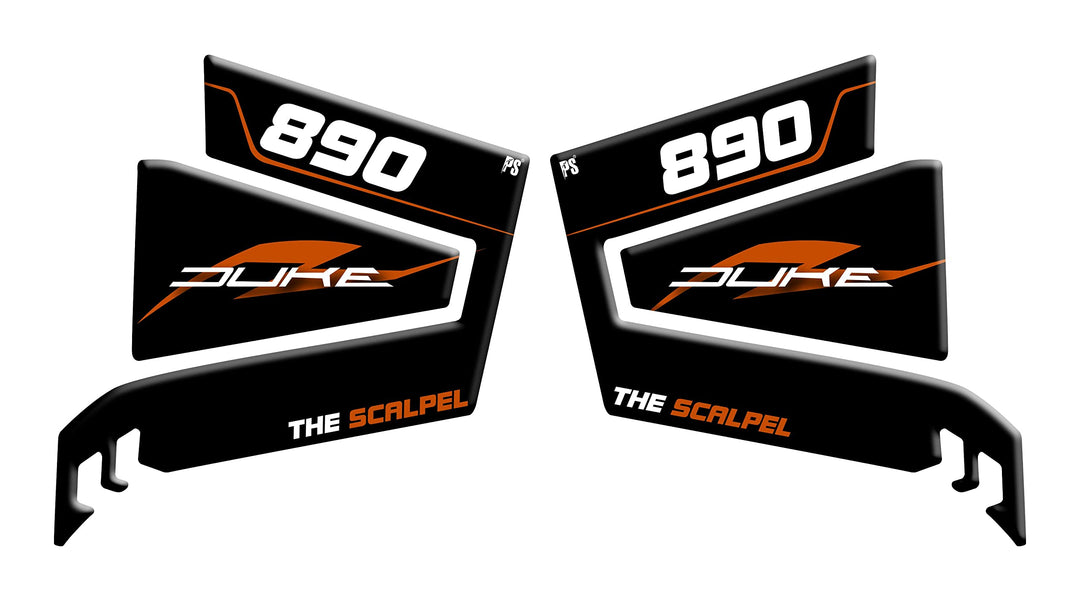 Paraserbatoio.it Aufkleber mit 3D-Effekt, Tankschutz aus Harz, kompatibel mit KTM Duke 890 Racing, s