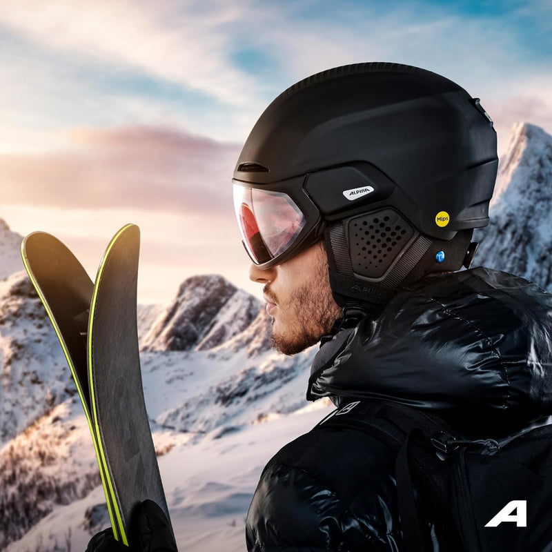 Alpina ORO QV MIPS Visier-Skihelm - Black mat 51-55 cm, 51-55 cm