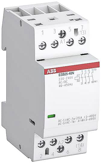 ABB ESB25-40N-06 ESB Leistungsschütz / 230 V ac Spule, 4 -polig 3 Schliesser / 25 A