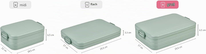Mepal - Lunchbox Take a Break Large - Brotdose To Go - Für 4 Sandwiches oder 8 Brotscheiben - Meal P