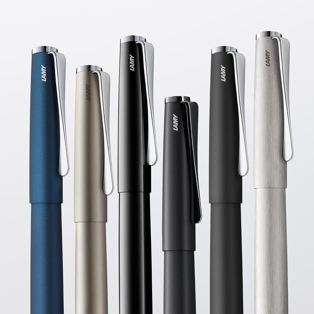 LAMY studio Premium Kugelschreiber 269 aus Edelstahl in mattem Lack-Finish, propellerförmige Clip-Dr