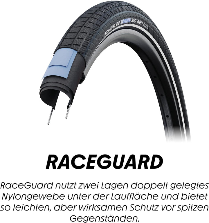 Schwalbe Big Ben Fahrradreifen Reflex schwarz, 28 x 2.00, 11100567 28 x 2.00" 50-622 Schwarz, 28 x 2