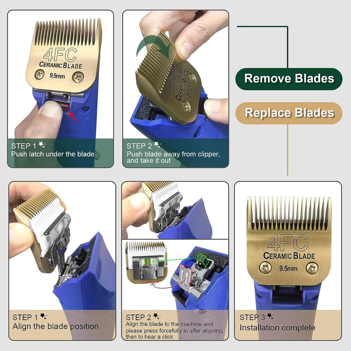 BESTBOMG 2 Stück 15# Ersatzklinge für Hundepflege, kompatibel mit Heiniger/Moser Max45 /Andis/Oster