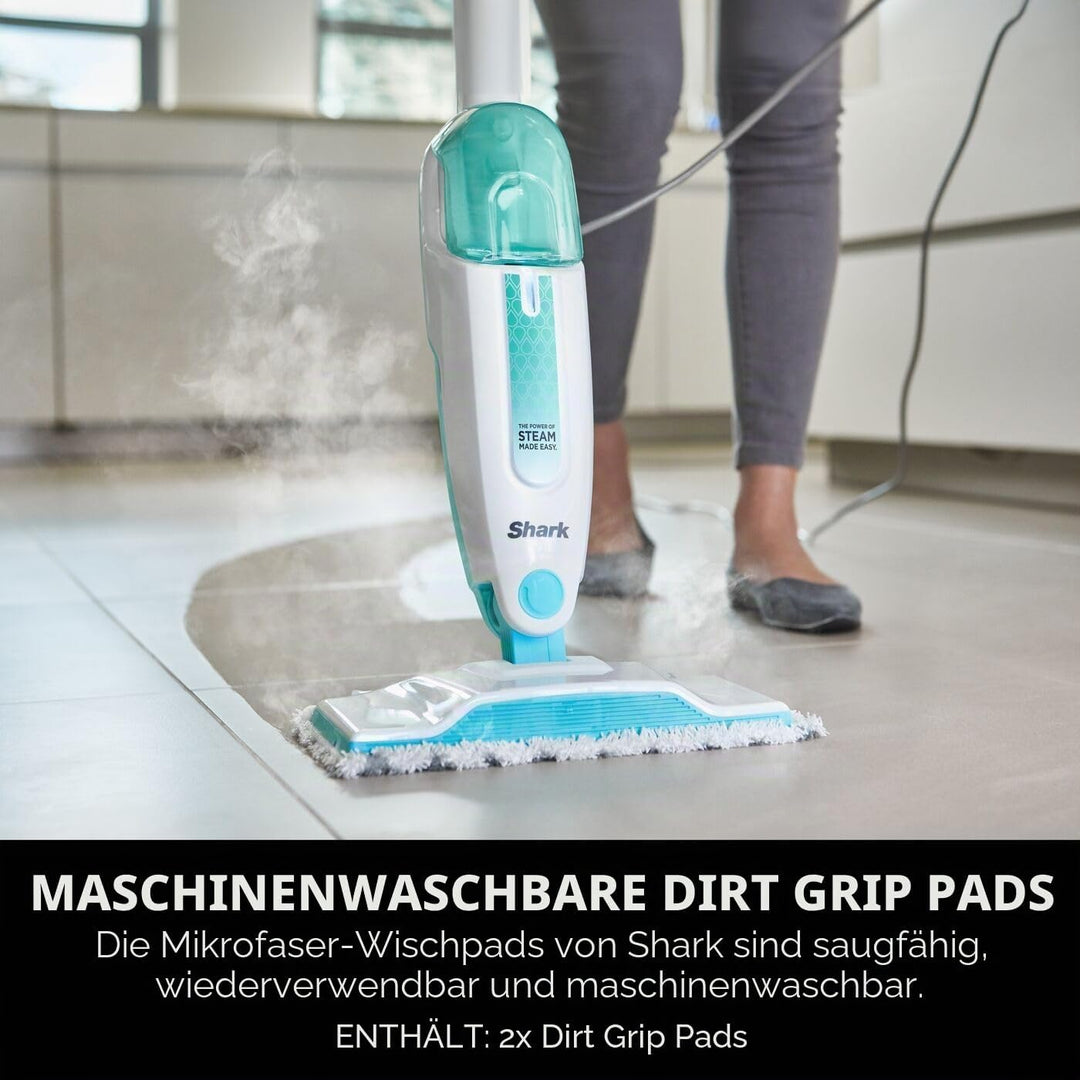 Shark Steam [S1000UK] Pocket Mop, White &amp; Green Dampfreiniger, weiss, Dampfreiniger