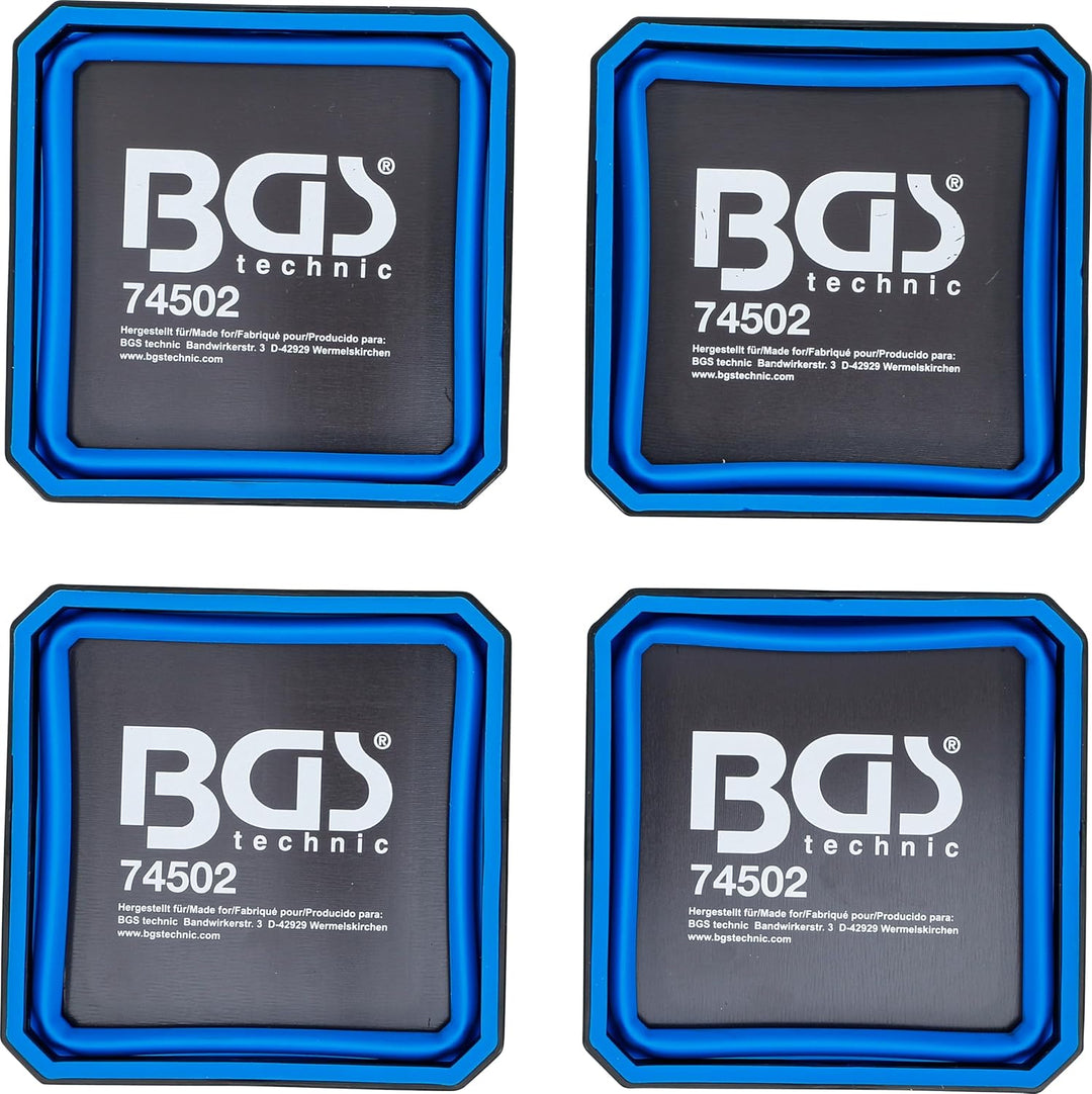 BGS 74502 | Magnet-Haftschalen-Satz | Silikon | faltbar | 115 x 115 x 50 mm | 4-tlg.