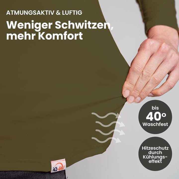 iQ-UV Sportshirt Damen Langarm – Leichtes UV Shirt für Damen – mit UPF 50+ – Langarm Sportshirt für