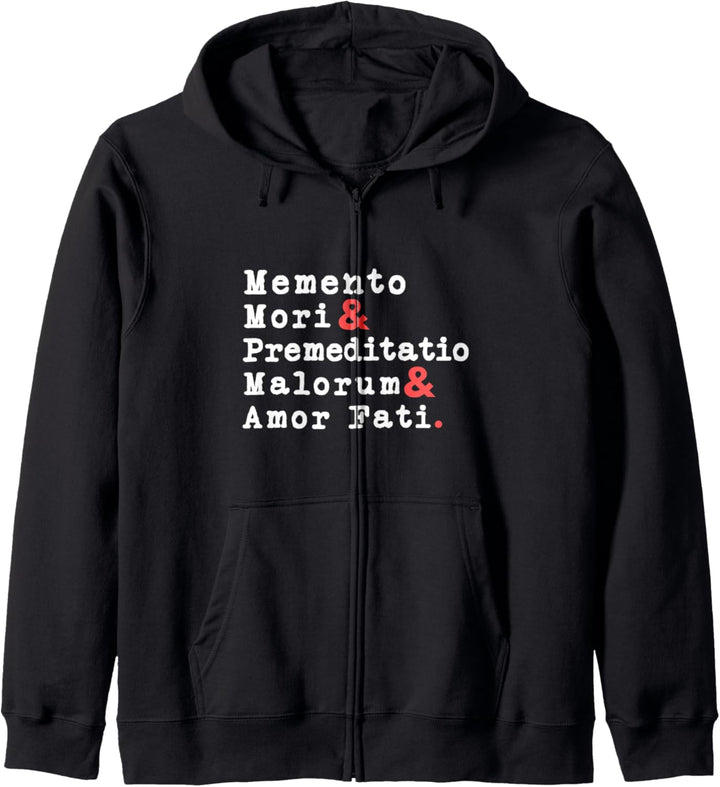 Amor Fati Memento Mori Stoizismus Stoische Philosophie Kapuzenjacke