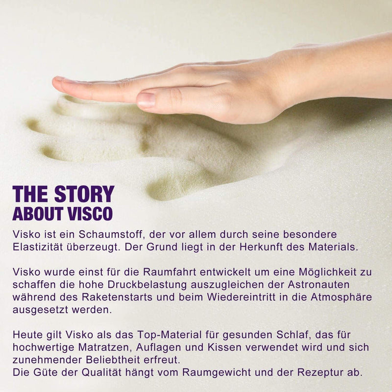 Traumreiter Seitenschläferkissen Visco EXTRABREIT ca. 140x50 I 20 cm Dickes Kissen für Seitenschläfe