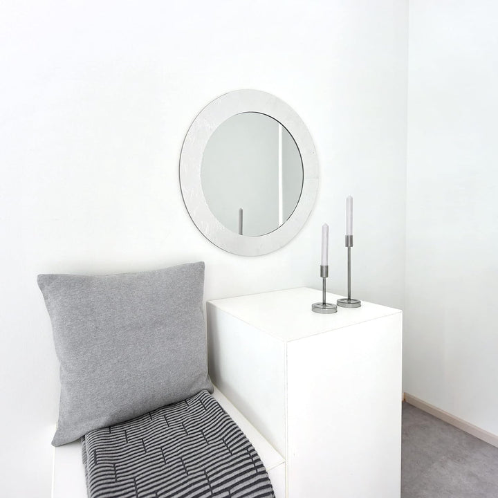 nielsen HOME Wandspiegel Nevio, Silber, MDF, ca. ø 50 cm rund Silber 50 x 50 cm, Silber 50 x 50 cm