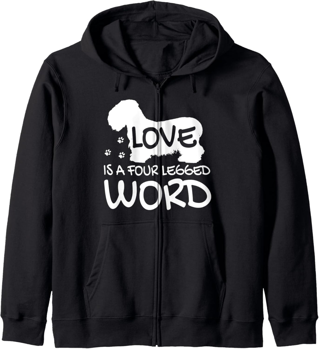 Dog Lover Love Is Four Legged Word Doggie Zitat Grafik Kapuzenjacke