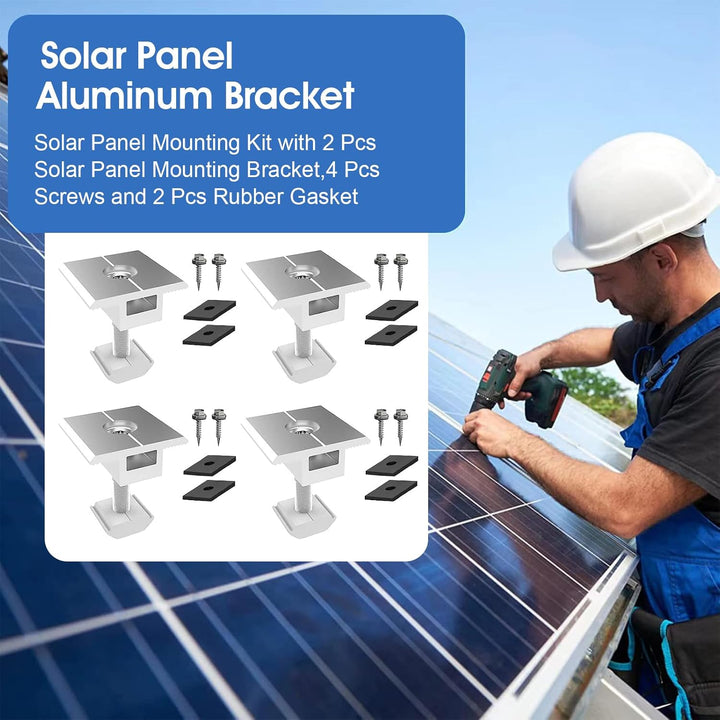 Solarmodul Halterung,Alu Befestigungssystem Trapezblech PV Befestigungsschiene, Solarpanel Halter fl