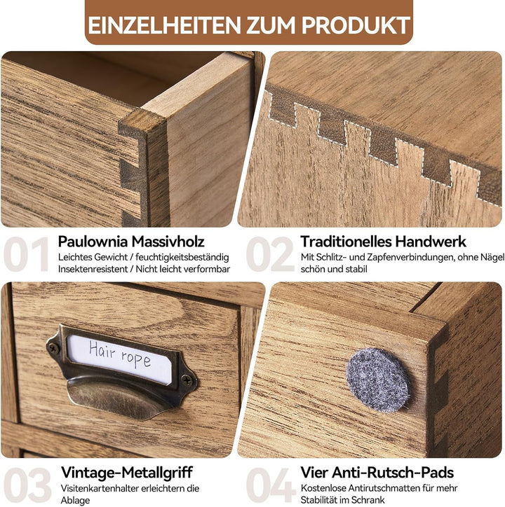 KIRIGEN Holz Schublade Organizer Desktop Storage Cabinet Box Schubladen für Home Office Desk Organis