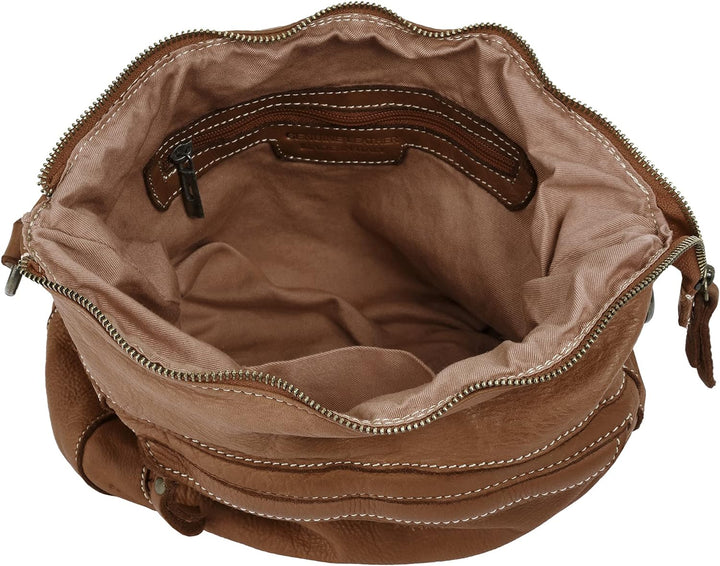 Cluty Shopper Echt Leder Damen - 021137 Cognac, Cognac