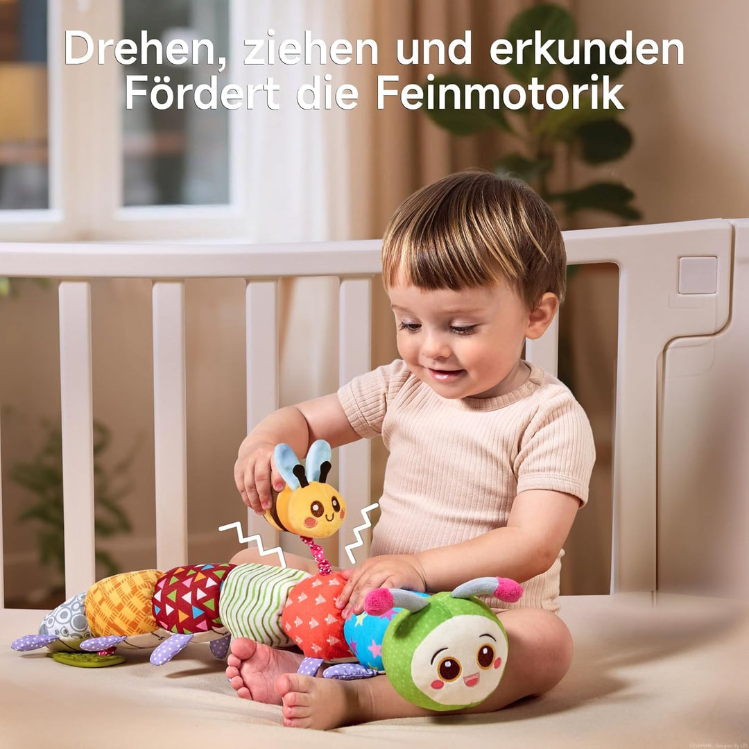 TUMAMA KIDS Baby Spielzeug 0 3 6 Monate Raupe spielzeug, Montessori Sensorik Spielzeug, Baby-Mädchen