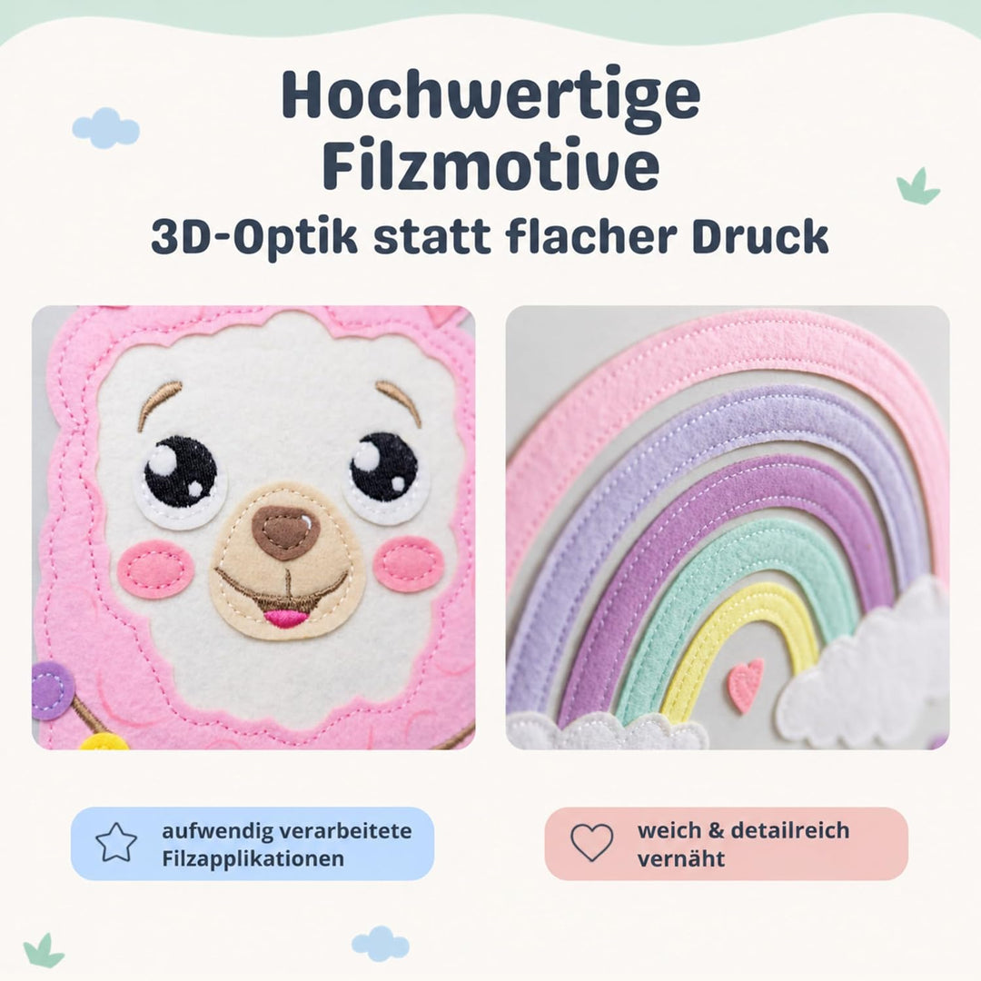 wonneklein Aufbewahrungsbox Kinder - 33x33x33 cm - Faltbare Spielzeugkiste mit Tiermotiv - Ordnungsb