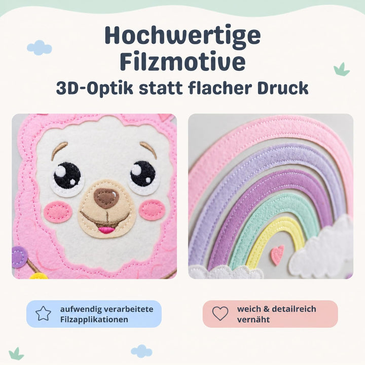 wonneklein Aufbewahrungsbox Kinder - 33x33x33 cm - Faltbare Spielzeugkiste mit Tiermotiv - Ordnungsb