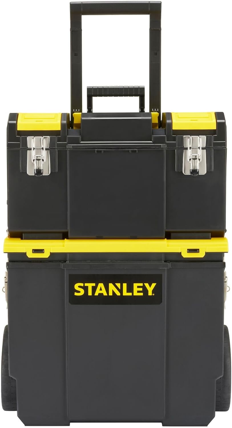 Stanley Mobile Werkzeugbox (48 x 57 x 29 cm, 2-in-1 Variante mit abnehmbarer Werkzeugbox, robuster T