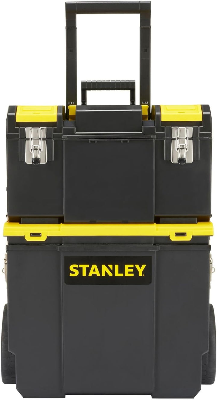 Stanley Mobile Werkzeugbox (48 x 57 x 29 cm, 2-in-1 Variante mit abnehmbarer Werkzeugbox, robuster T