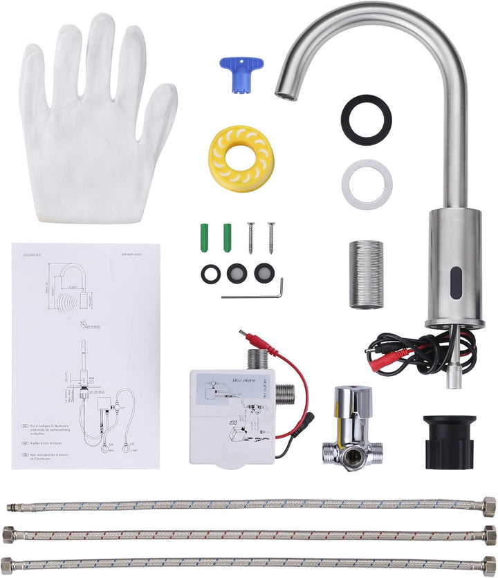 iVIGA Wasserhahn Sensor, Badarmatur Infrarot Sensor für Badezimmer Wasserhahn Bad Automatisch mit St