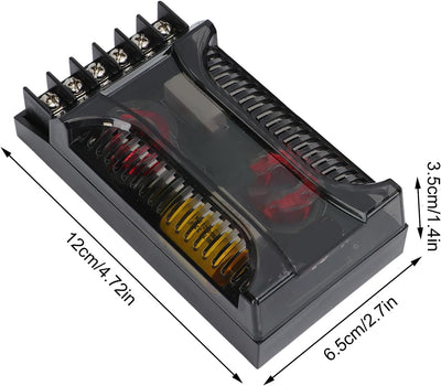 2 Stück Auto-Lautsprecher Frequenz Teiler, 300W 2-Wege-Audio-Crossover-Übers Tromschutz Universal-Wä