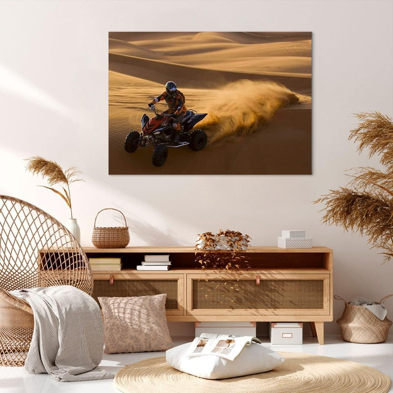 Bilder auf Leinwand 100x70cm Leinwandbild Safari Rallye Wettkämpfe Sport Gross Wanddeko Bild Schlafz