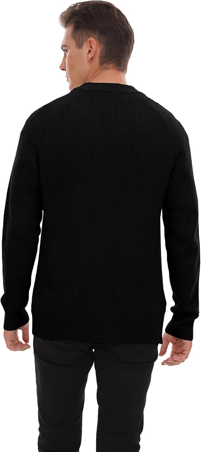Hisir Strickjacke Herren Pullover Cardigan Feinstrick Klassischer V Ausschnitt Winter Warme Weiche S