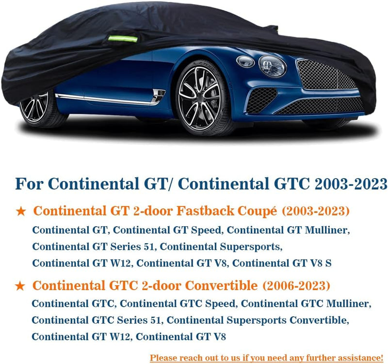 SjYsXm Autoabdeckung Kompatibel mit Bentley Continental GT/Continental GTC 2003-2023 Coupe Cabriolet