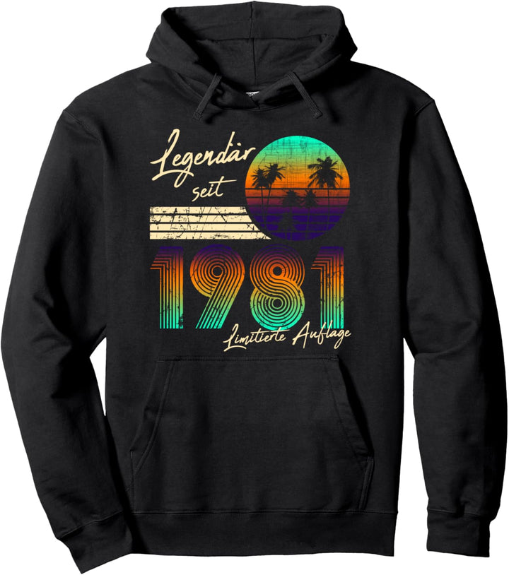 40. Geburtstag Geschenk Männer 40 Legendär Geboren 1981 Pullover Hoodie