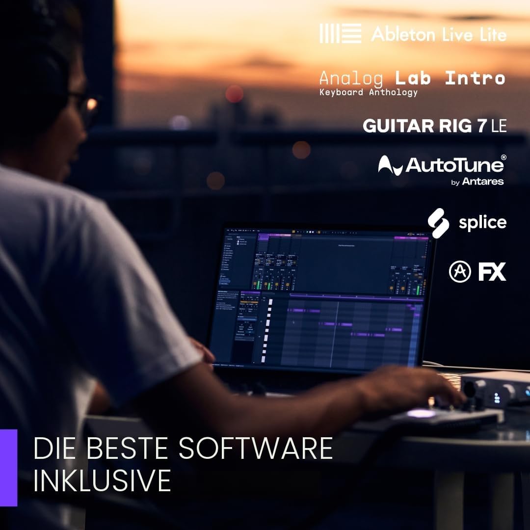Arturia - MiniFuse 4 - Kompaktes USB-Audio-Interface mit Kreativer Software für Hochwertige Aufnahme