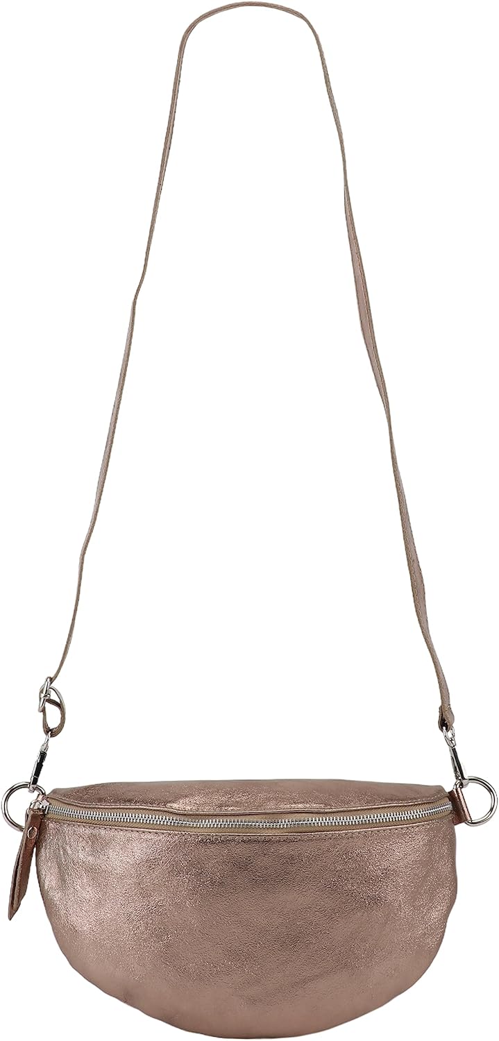 SH Leder ® echt Leder Hüfttasche Damen Herren Unisex Gürteltasche für Festival Reise Bauchtasche gro