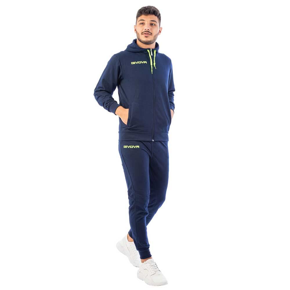 Givova Unisex Anzug Poker Anzug XS blau/gelb fluo, XS blau/gelb fluo