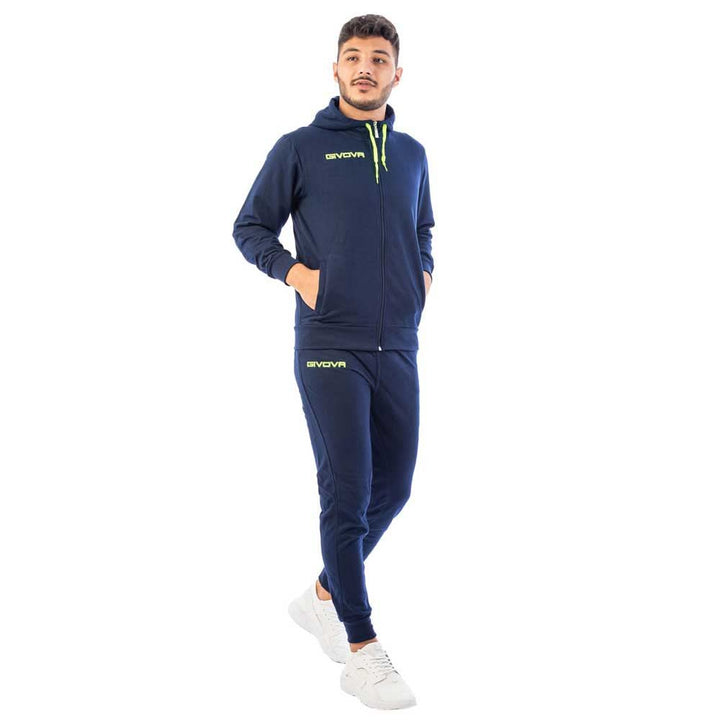 Givova Unisex Anzug Poker Anzug XS blau/gelb fluo, XS blau/gelb fluo