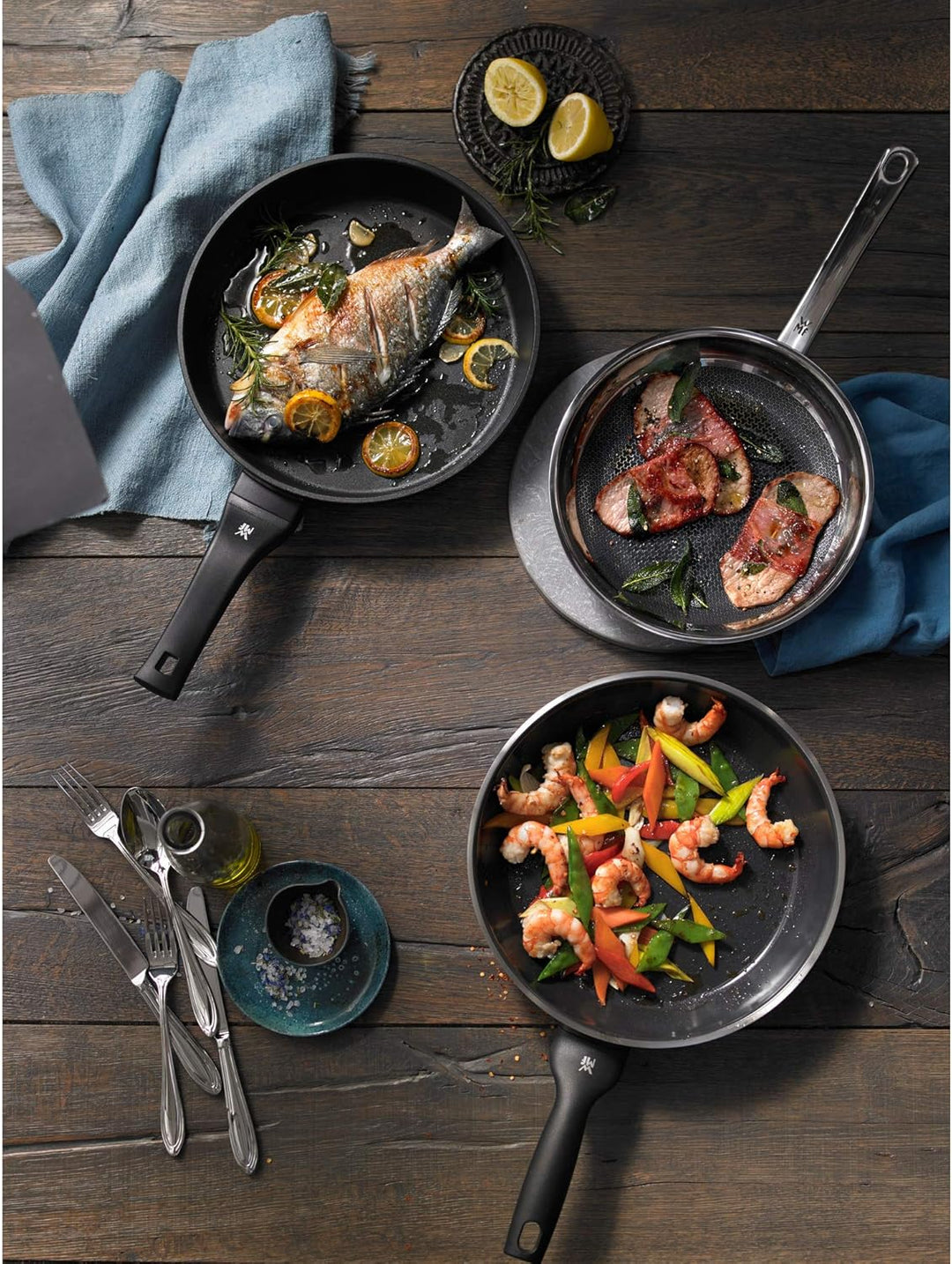 WMF Permadur Premium Bratpfanne 24 cm Induktion, Aluminium beschichtet, für alle Herdarten geeignet,