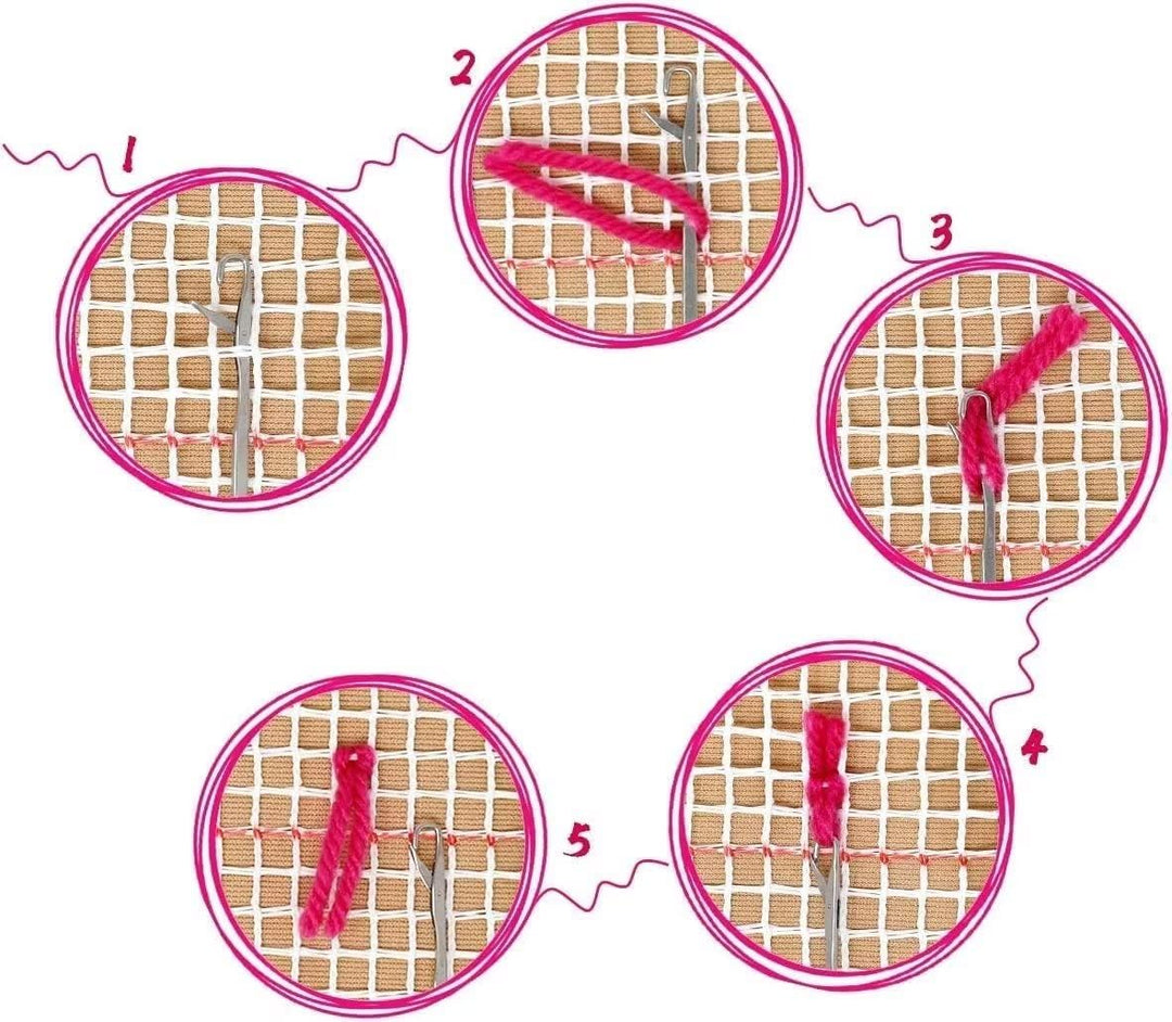 ROCKY&CHAO Knüpfhaken-Teppich-Set, DIY Knüpfhaken Schmetterling Teppich Making für Erwachsene Kinder
