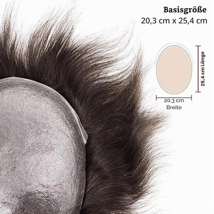 Lordhair Perücke Männer,Realität Toupet,0,06 mm Alle V-Looped Dünnes,Haarfreestyle,Natürlich eng anl